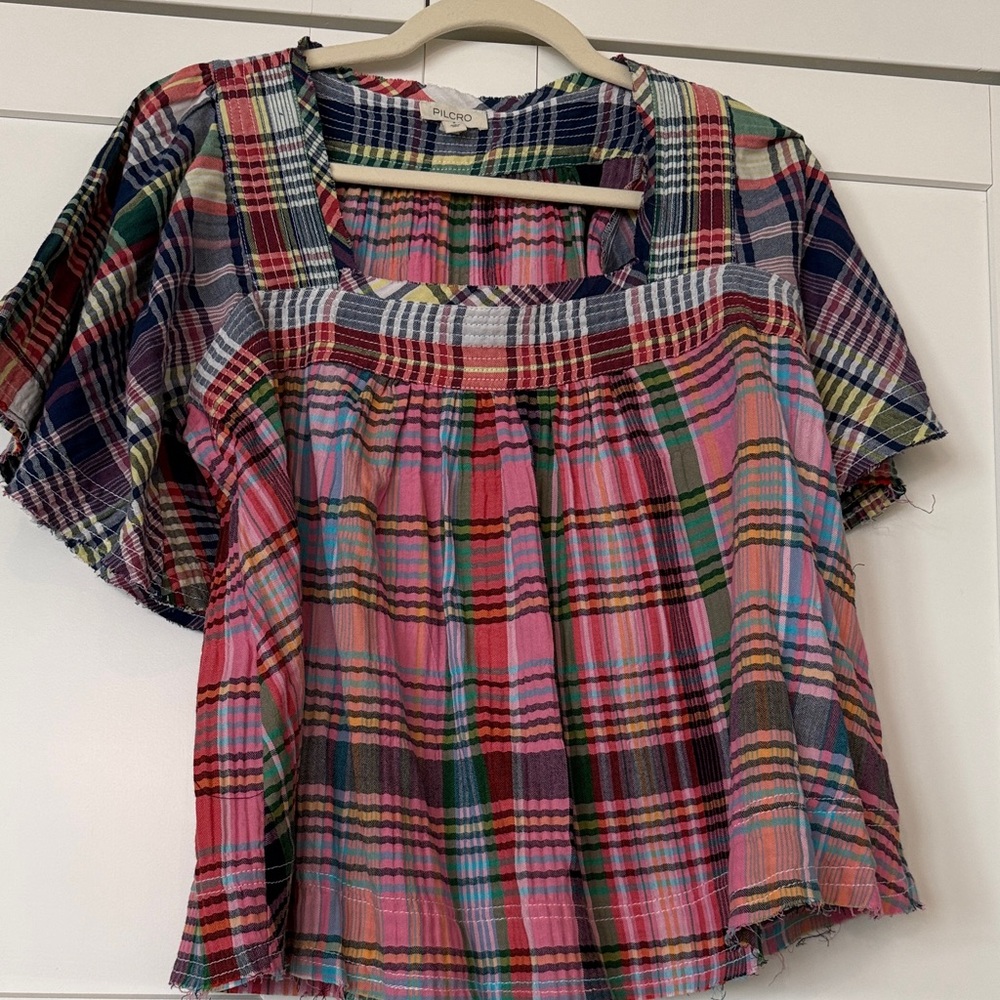 Pilcro Colorful Checkered Blouse - Picture 5 of 6